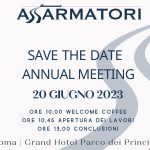 SAVE the DATE. Assarmatori Annual Meeting 2023 – 20/06/2023 h. 10.00