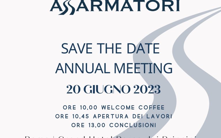 SAVE the DATE. Assarmatori Annual Meeting 2023 – 20/06/2023 h. 10.00