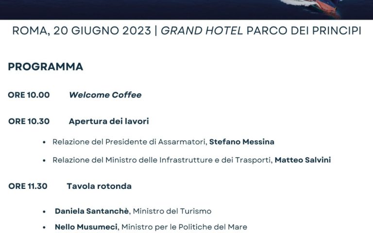 Assarmatori Annual Meeting 2023: ecco il programma