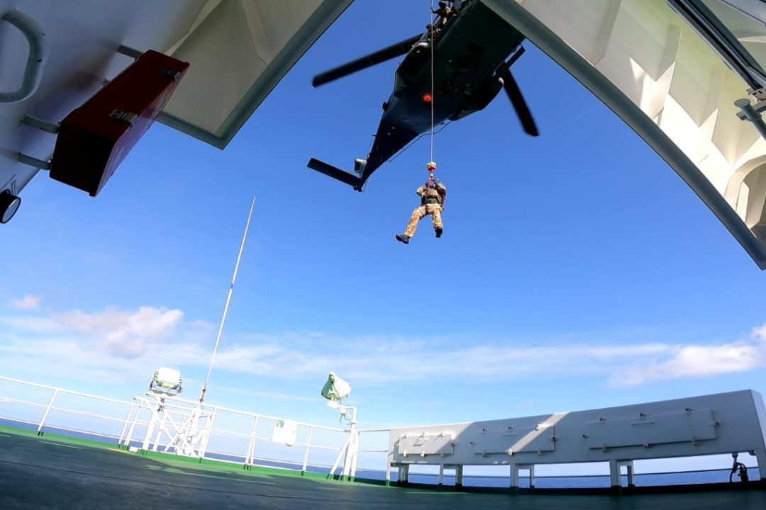 I fucilieri della Brigata San Marco a bordo della “Ital Bonus”. Esercitazione Marina Militare-Assarmatori