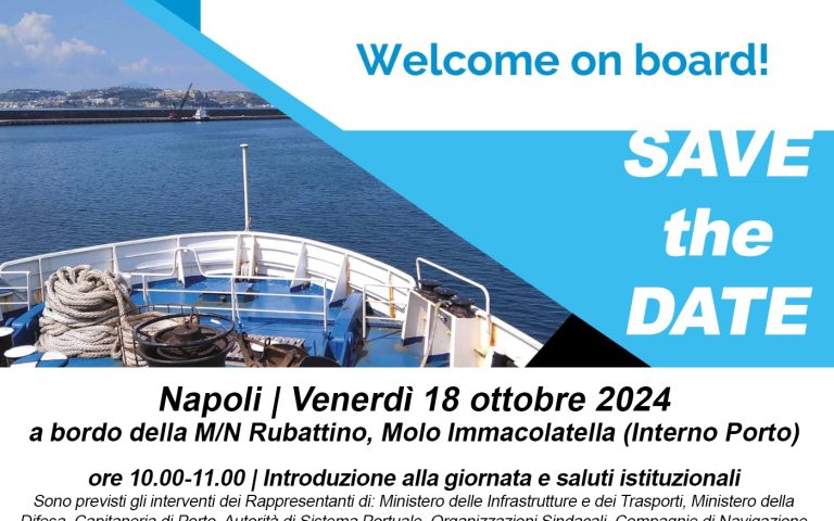 Assarmatori Career Days are back in Campania. Appointment on Friday 18 October in Naples aboard the M/N Rubattino
