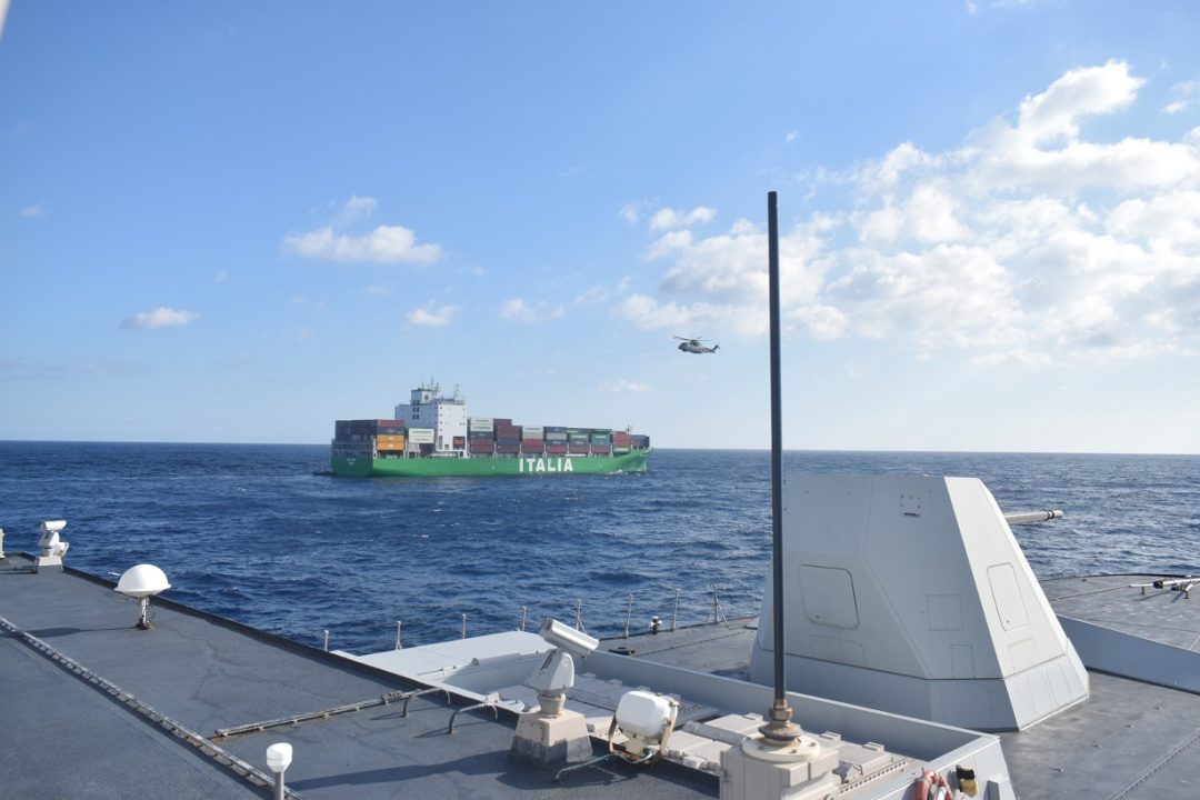 Esercitazione Marina Militare-Assarmatori-Italia Marittima: simulato carico sospetto a bordo della portacontainer Ital Wit