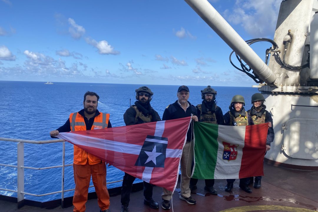 Esercitazione Marina Militare-Assarmatori-Ignazio Messina & C., ispezione a bordo della Jolly Verde nel Mediterraneo orientale